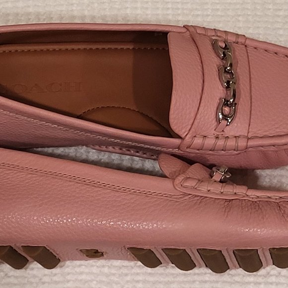 Coach | Shoes | Coach Pink Pebbled Leather Shoes Loafers Flats Walking 